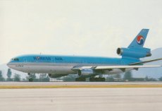 Airline issue postcard - Korean Air DC-10 Airline issue postcard - Korean Air DC-10