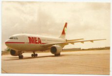 Airline issue postcard - MEA Middle East A310 Airline issue postcard - MEA Middle East Airlines Airbus A310