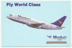 Airline issue postcard - ModiLuft India Boeing 737 Airline issue postcard - ModiLuft India Boeing 737-200