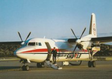 Airline issue postcard - Norwegian Air Shuttle Fokker 50