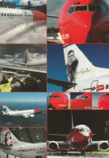 Airline issue postcard - Norwegian Boeing 737