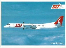 Airline issue postcard - OLT Saab 2000 - flyolt.eu Airline issue postcard - OLT Saab 2000 - flyolt.eu