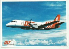 Airline issue postcard - OLT Saab 340