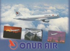 Airline issue postcard - Onur Air Airbus A320 Airline issue postcard - Onur Air Airbus A320