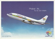 Airline issue postcard - Phuket Air Boeing 737-200