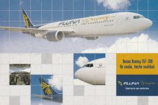 Airline issue postcard - Pluna Uruguay Boeing 767-300ER