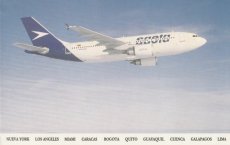 Airline issue postcard - Saeta Ecuador Airbus A310 Airline issue postcard - Saeta Ecuador Airbus A310-300