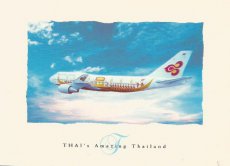 Airline issue postcard - Thai Airways Boeing 747-400