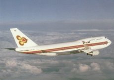 Airline issue postcard - Thai Airways B747-400- Airline issue postcard - Thai Airways Boeing 747-400