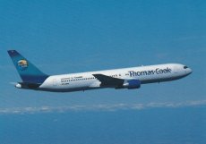 Airline issue postcard - Thomas Cook Powered by Condor Boeing 767