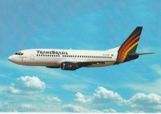Airline issue postcard - Transbrasil Boeing 737-30 Airline issue postcard - Transbrasil Boeing 737-300