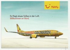 Airline issue postcard - Tuifly Boeing 737 HaribAir Haribo Goldbaren