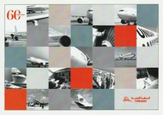 Airline issue postcard - Tunisair 60 years - B727 Airline issue postcard - Tunisair 60 years - Boeing 727 737 Airbus A300 A320