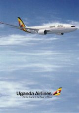Airline issue postcard - Uganda Airlines Airbus A330