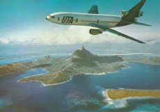 Airline issue postcard - UTA DC-10