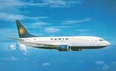 Airline issue postcard - Varig Brasil B737-300