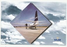 Airline issue postcard - VLM Airlines Fokker 50 re Airline issue postcard - VLM Airlines Fokker 50 rear view