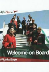 Alba Star - Boeing 737 "Welcome on Board" - Crew Stewardess - postcard