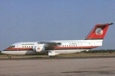 Alisarda BAe 146-200 G-BTCP postcard Alisarda BAe 146-200 G-BTCP postcard