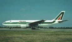 Alitalia Airbus A300 I-BUSL @ Milan Linate 1993 - postcard