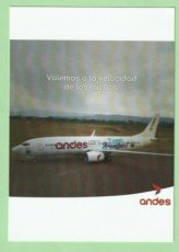 Andes Lineas Aereas Boeing 737 - postcard