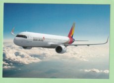 Asiana Airlines Airbus A321neo - postcard