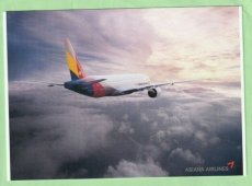 Asiana Airlines Boeing 777-200 - postcard