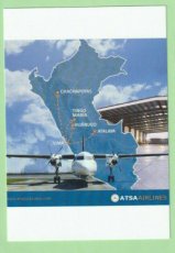 Atsa Airlines Fokker 50 - postcard