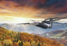 Aurora Airlines Dash DHC-8 - postcard