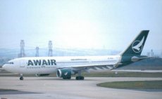 AWair Airbus A300-600 S7-RGO @ Paris CDG 2000 - postcard