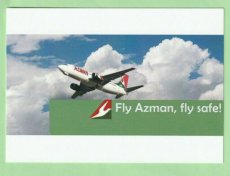 Azman Air Boeing 737 postcard