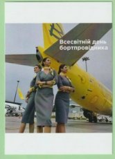 Bees Airline Boeing 737 - Crew Stewardess - postcard