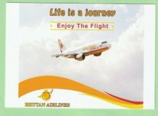 Bhutan Airlines Airbus A319 - postcard