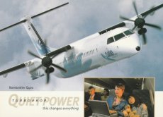 Bombardier Dash DHC 8 Q400 information postcard