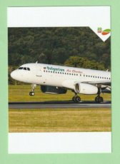 Bulgarian Air Charter Airbus A320 - postcard