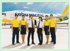 Cebu Pacific Airlines Airbus A320 - Crew Stewardess - postcard