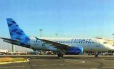 Cobalt Air Cyprus Airbus A319 5B-DCV postcard