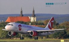 CSA Czech Airlines Airbus A320-200 OK-GEA postcard