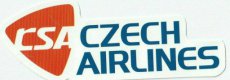 CSA Czech Airlines sticker - 10cm x 3cm