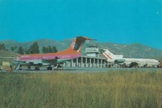 Cuzco Velasco Astete' Airport Peru - AeroPeru Fokker F-28 Faucett Boeing 727 - postcard