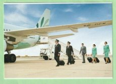 Cyprus Airways Airbus A319 - Crew Stewardess - postcard