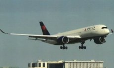 Delta Airlines Airbus A350-900 N506DN postcard