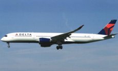 Delta Airlines Airbus A350-941 F-WZNC / N502DN postcard