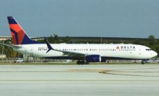 Delta Airlines Boeing 737-900ER N845DN postcard