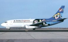 Delta Airlines Express Boeing 737-200 N310DA Cartoon Network cs postcard