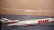 DHL Boeing 727-200F 1/200 scale desk model DHL Boeing 727-200F 1/200 scale aircraft airplane desk model