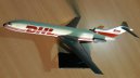 DHL Boeing 727-200F 1/200 scale desk model DHL Boeing 727-200F 1/200 scale aircraft airplane desk model
