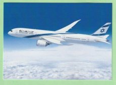 El Al Israel Airlines Boeing 787 - postcard