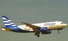 Ellinair Greece Airbus A319 SX-EMM postcard