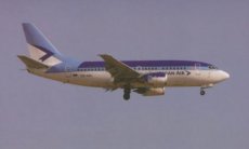 Estonian Air Boeing 737-500 ES-ABL @ Barcelona 2009 - postcard